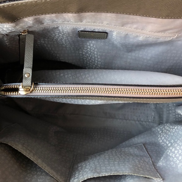 Large Grey Kate Spade tote handbag satchel - Picture 5 of 8